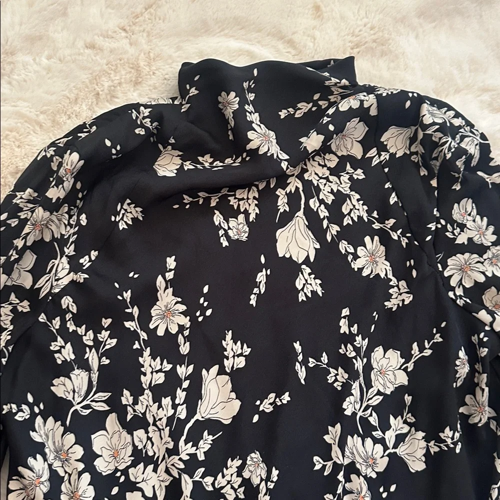 Free People Black Floral satin dress, L - Picture 3 of 14